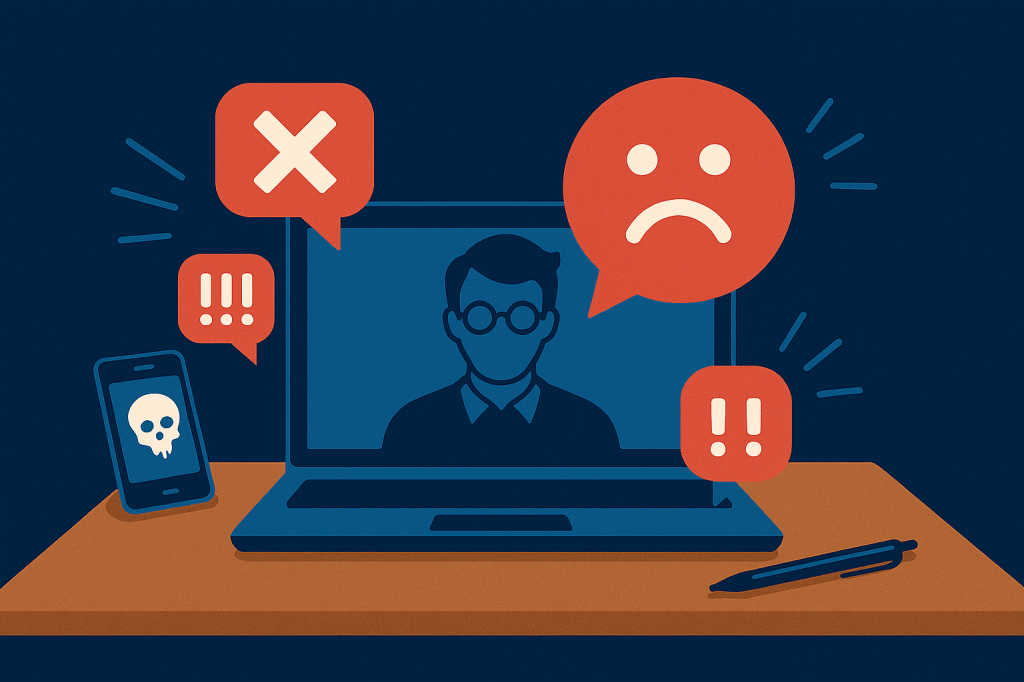 Cyberkriminalität, Beleidigung, Verleumdung, Social Media, Soziale Medien, Beschimpfung, Bewertung, Schulrecht, Verwaltungsrecht, Strafrecht